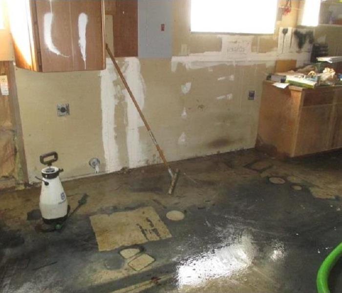 Sewage backup covers the floors