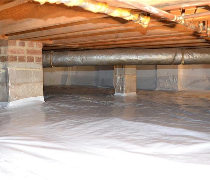 Moister barrier in crawl space